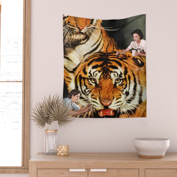 The Making of a Tiger Wall Tapestry Gallery Image 2