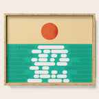Sun over the sea Serving Tray Gallery Image 1