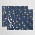 Heart Strings in Navy and Gold Placemat Gallery Image 1