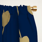 Heart Strings in Navy and Gold Window Curtain Gallery Image 2