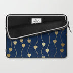 Heart Strings in Navy and Gold Laptop Sleeve Gallery Image 2