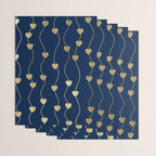 Heart Strings in Navy and Gold Wrapping Paper Gallery Image 3
