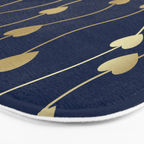 Heart Strings in Navy and Gold Bath Mat Gallery Image 3