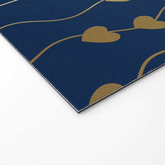 Heart Strings in Navy and Gold Welcome Mat Gallery Image 2
