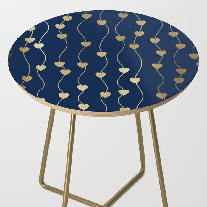 Heart Strings in Navy and Gold Side Table Gallery Image 2