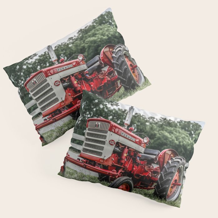 International Harvester Farmall 240 Red Tractor McCormick Deering Pillow Sham Gallery Image 1
