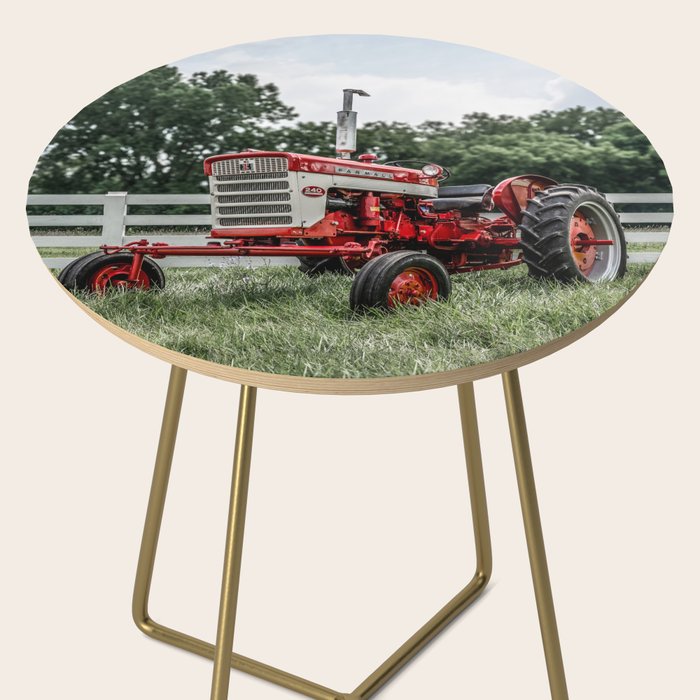 International Harvester Farmall 240 Red Tractor McCormick Deering Side Table Gallery Image 2