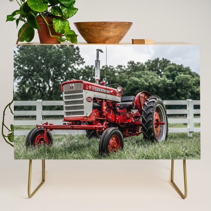 International Harvester Farmall 240 Red Tractor McCormick Deering Credenza Gallery Image 1