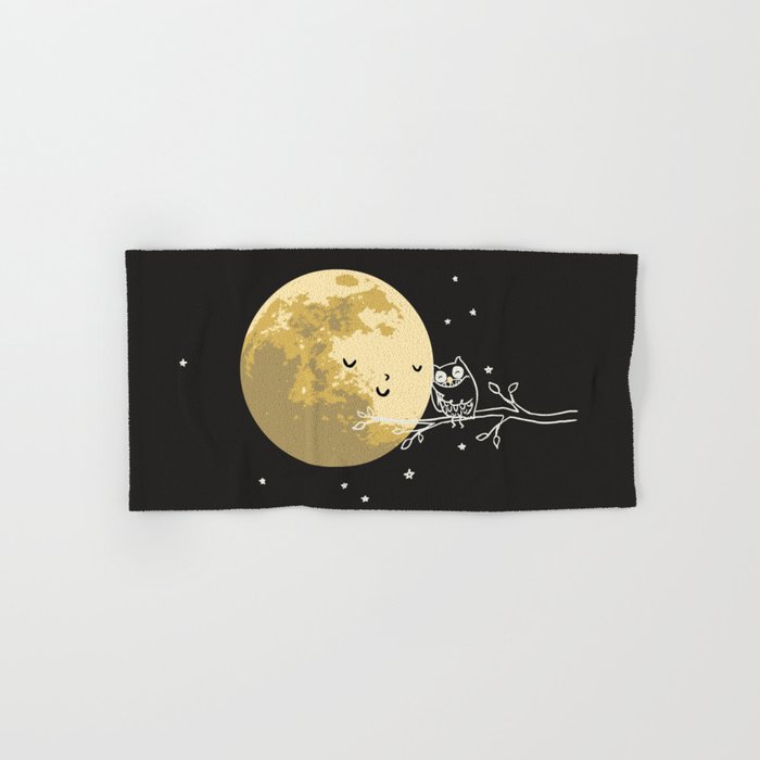 Owl and Moon Bath Towel Gallery Image 1
