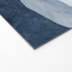 Indigo Abstract Watercolor Mountains Welcome Mat Gallery Image 2