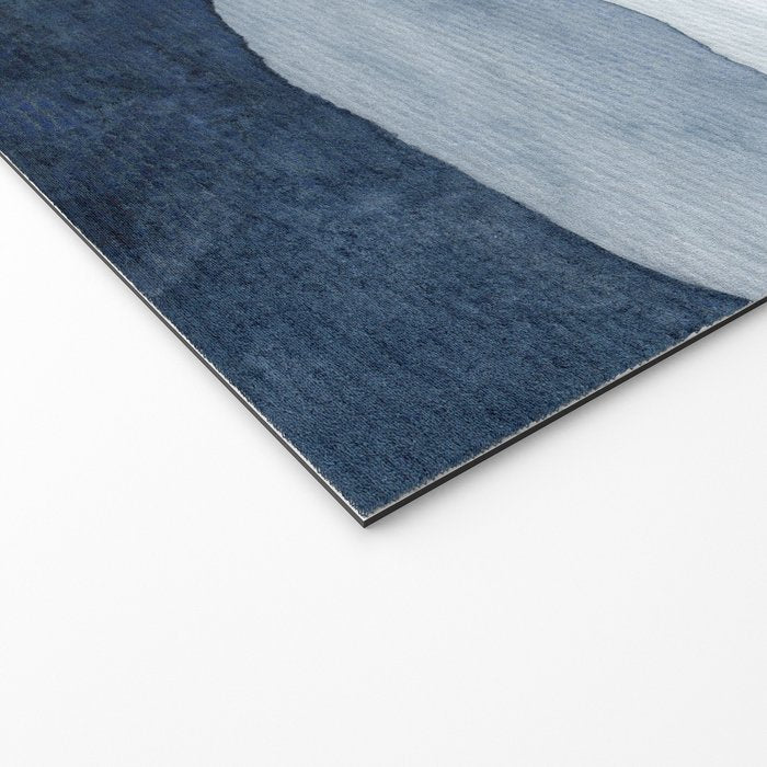 Indigo Abstract Watercolor Mountains Welcome Mat Gallery Image 2