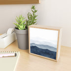 Indigo Abstract Watercolor Mountains Mini Art Print Gallery Image 2