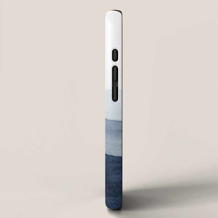 Indigo Abstract Watercolor Mountains iPhone Case Gallery Image 2