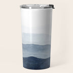 Indigo Abstract Watercolor Mountains Travel Mug Gallery Image 2