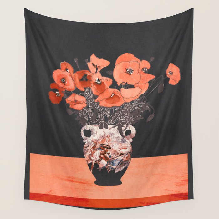 POPPY BOUQUET 2 Wall Tapestry Gallery Image 4