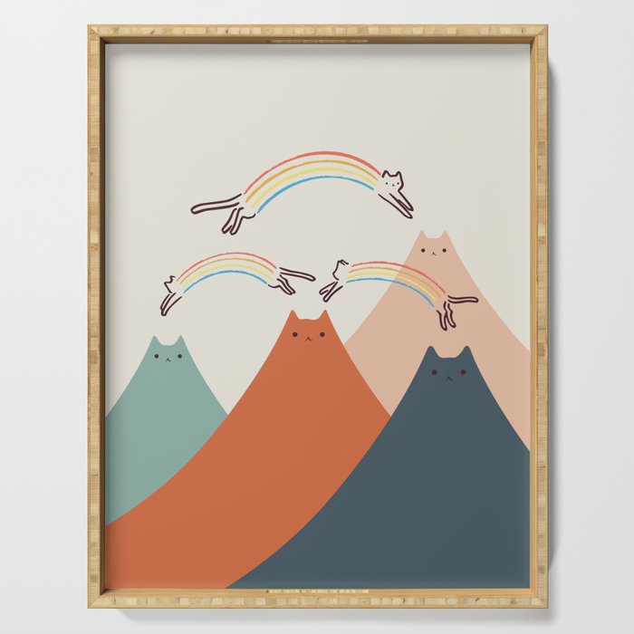 Cat Landscape 101 Serving Tray Gallery Image 1