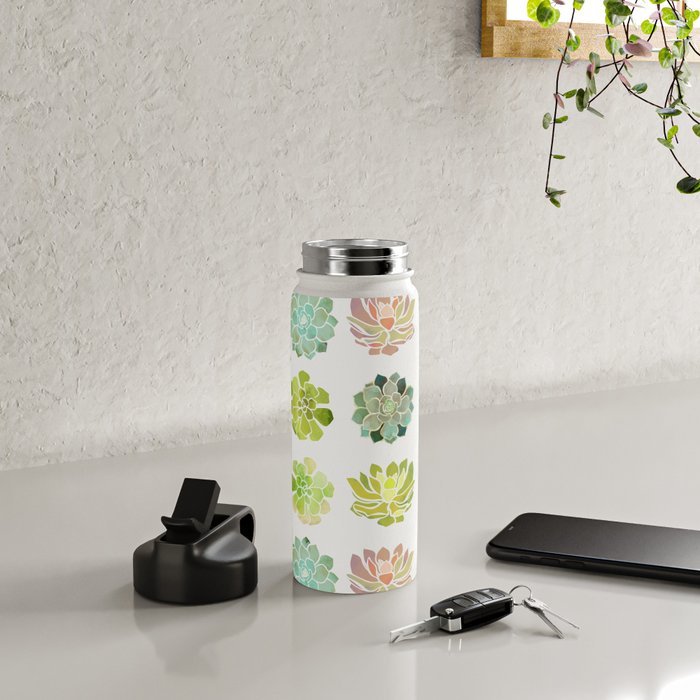 Spring Succulents Water Bottle Gallery Image 5