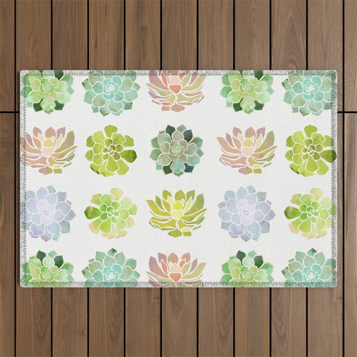 Spring Succulents Outdoor Rug Gallery Image 1