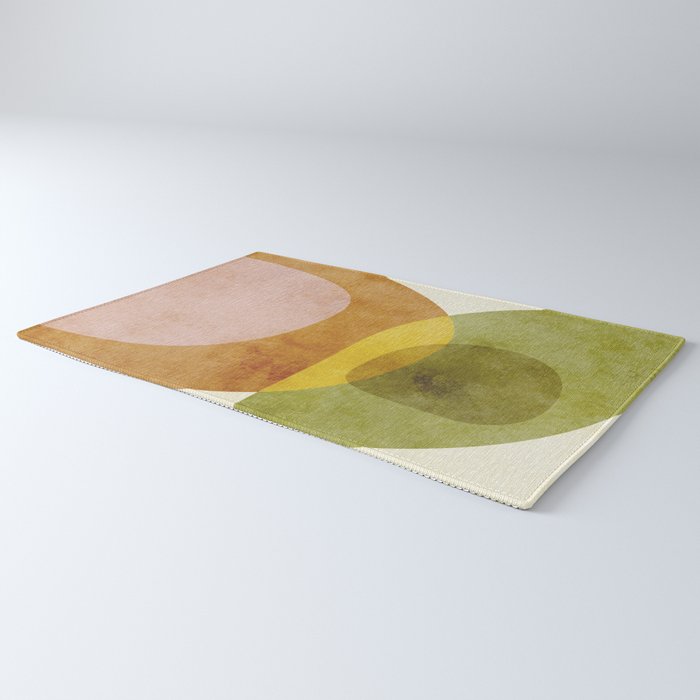 organic shapes boho nature abstract 3 Rug Gallery Image 3