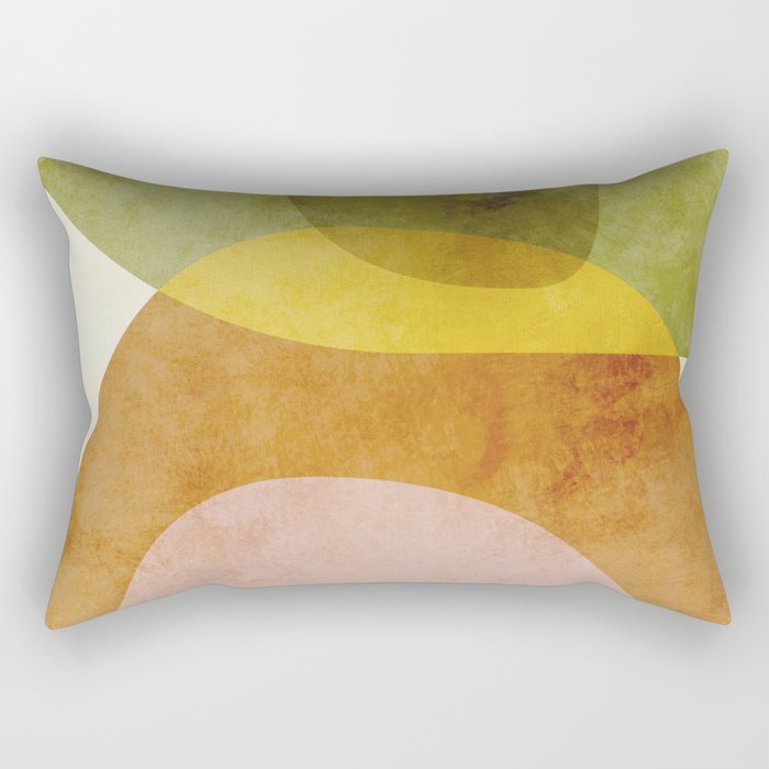 organic shapes boho nature abstract 3 Rectangular Pillow Gallery Image 2