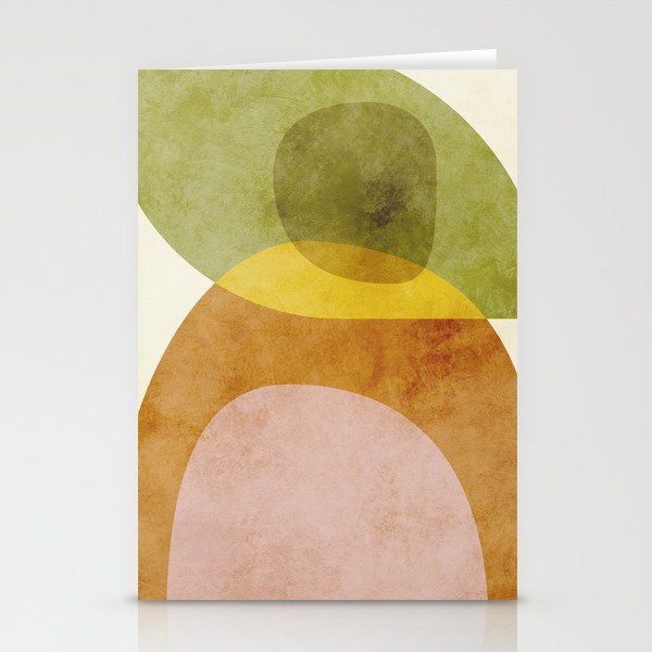 organic shapes boho nature abstract 3 Stationery Card Gallery Image 2