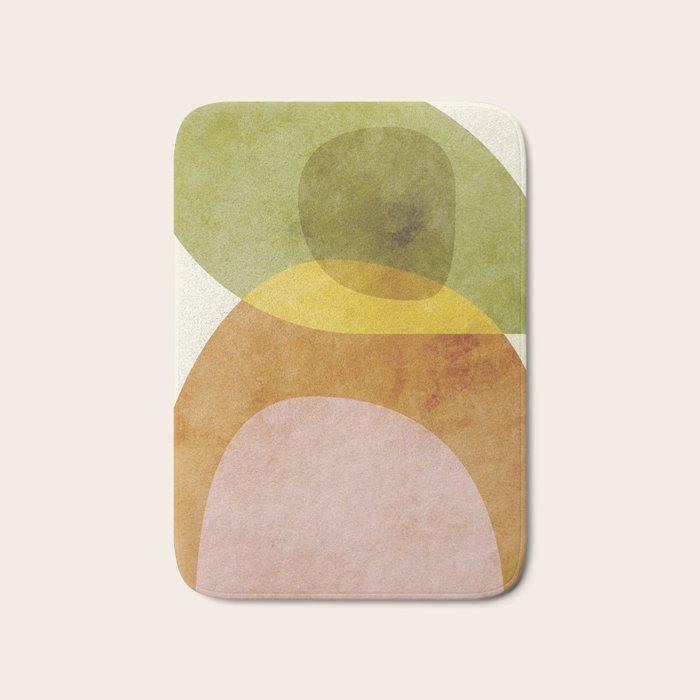 organic shapes boho nature abstract 3 Bath Mat Gallery Image 1