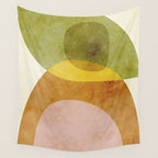 organic shapes boho nature abstract 3 Wall Tapestry Gallery Image 4