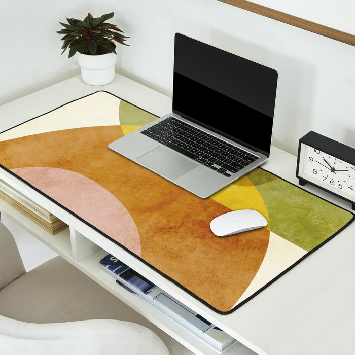 organic shapes boho nature abstract 3 Desk Mat Gallery Image 2