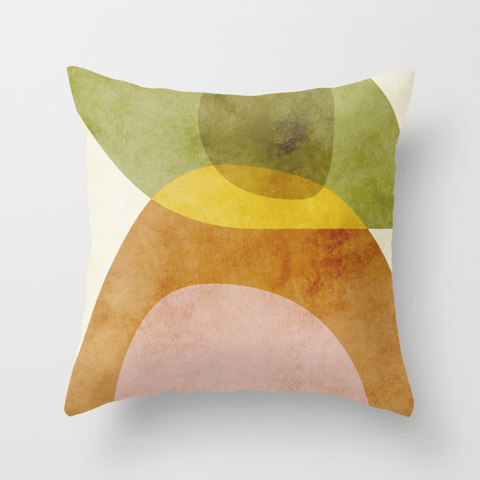 organic shapes boho nature abstract 3 Throw Pillow Gallery Image 6