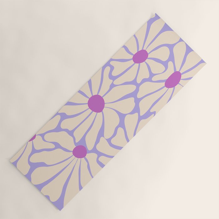 Big Groovy Flower - Purple Yoga Mat Gallery Image 1