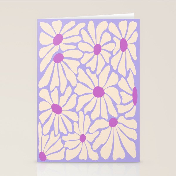 Big Groovy Flower - Purple Stationery Card Gallery Image 1
