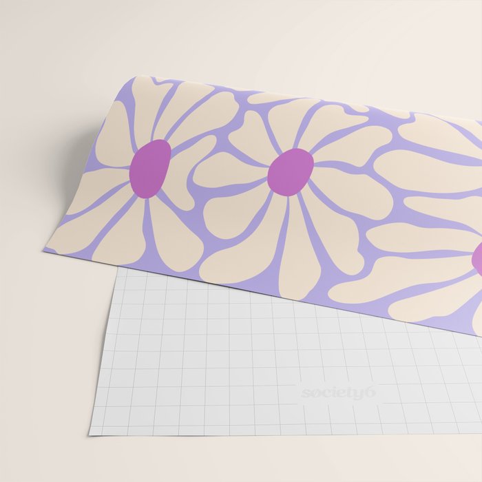 Big Groovy Flower - Purple Wrapping Paper Gallery Image 2