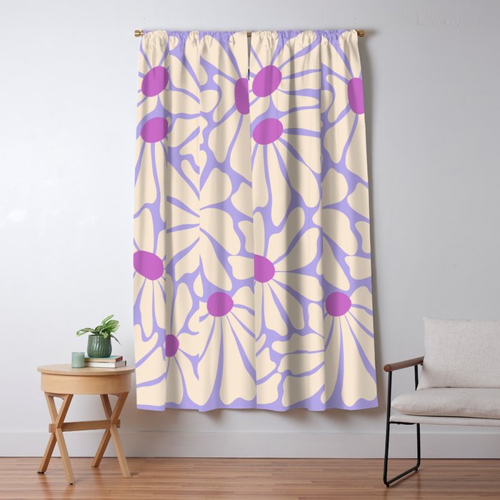 Big Groovy Flower - Purple Window Curtain Gallery Image 5
