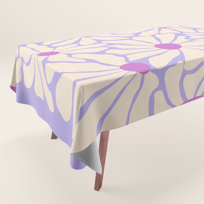 Big Groovy Flower - Purple Tablecloth Gallery Image 1