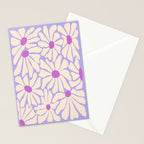 Big Groovy Flower - Purple Stationery Card Gallery Image 2