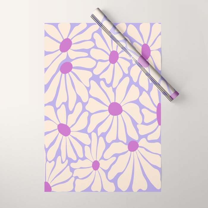 Big Groovy Flower - Purple Wrapping Paper Gallery Image 1