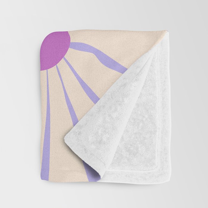 Big Groovy Flower - Purple Throw Blanket Gallery Image 3