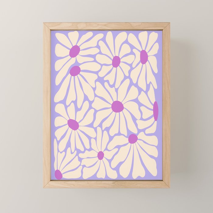 Big Groovy Flower - Purple Mini Art Print Gallery Image 1