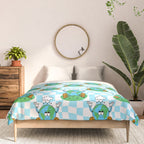Retro earth planet cartoon pattern Comforter Gallery Image 3