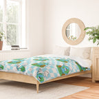 Retro earth planet cartoon pattern Duvet Cover Gallery Image 2