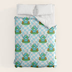 Retro earth planet cartoon pattern Comforter Gallery Image 6