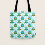 Retro earth planet cartoon pattern Tote Bag Gallery Image 1