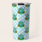 Retro earth planet cartoon pattern Travel Mug Gallery Image 1