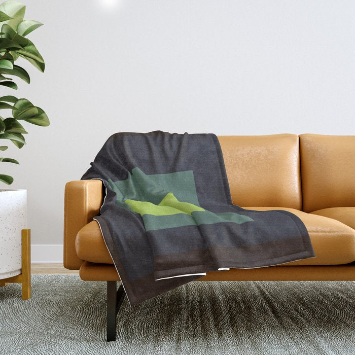 color square 12 Throw Blanket Gallery Image 1