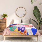 Keep Growing - Tropical plant on peach Comforter Gallery Image 3