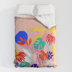 Keep Growing - Tropical plant on peach Comforter Gallery Image 6