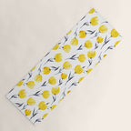 Yellow Tulips | Watercolour Pattern Yoga Mat Gallery Image 1
