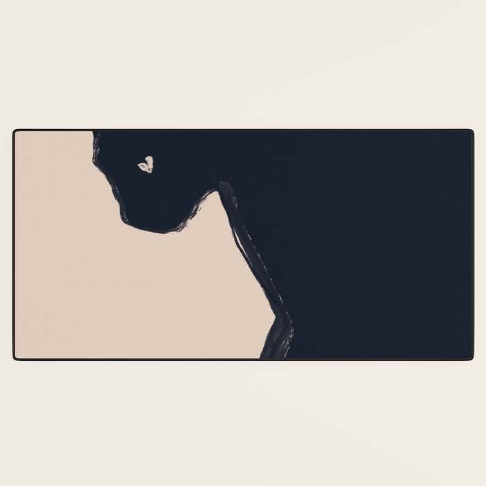 Minimal Abstract Art Black Cat Desk Mat Gallery Image 3