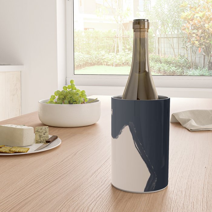 Minimal Abstract Art Black Cat Wine Chiller Gallery Image 4