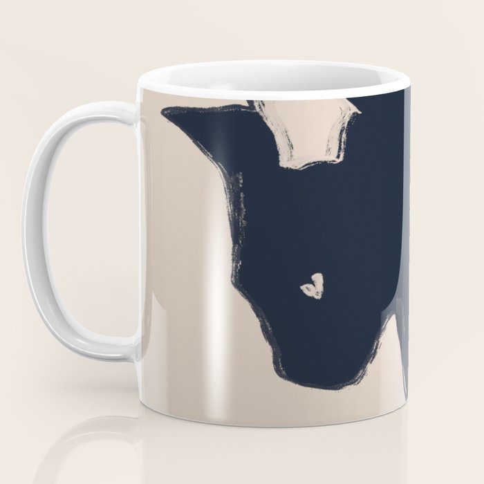 Minimal Abstract Art Black Cat Coffee Mug Gallery Image 3